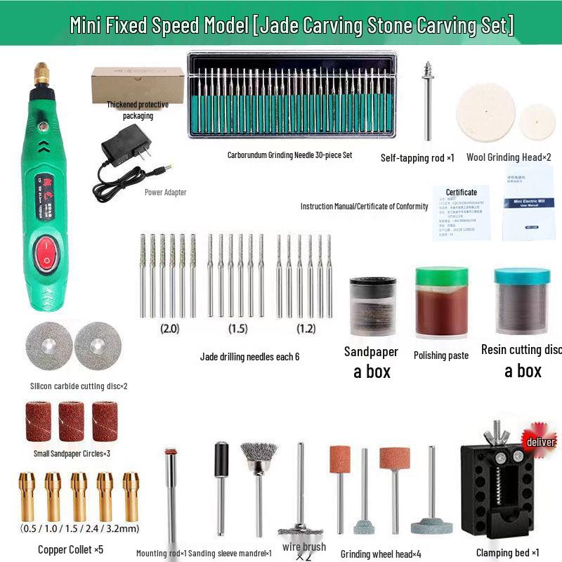 Mini Handheld Electric Grinder: Wood Carving, Jade Polishing, and Engraving Tool
