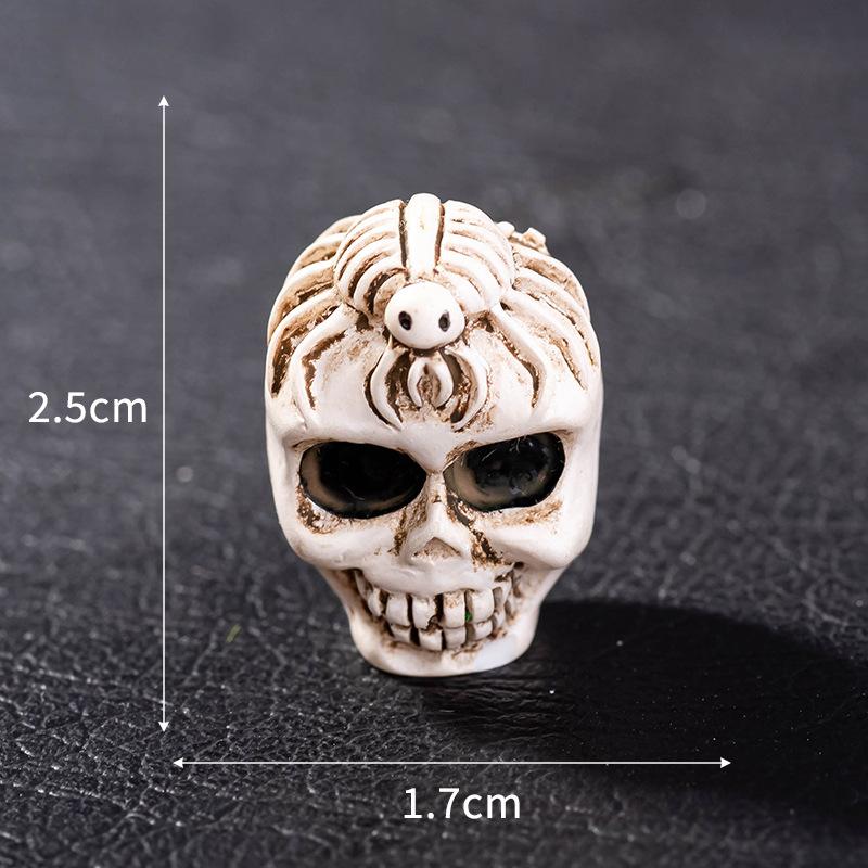 Halloween Decoration Accessories Miniature Figurines Mummy Skull Rabbit Magic House Ghost Pumpkin Desktop Scene Decor Set 8Pcs