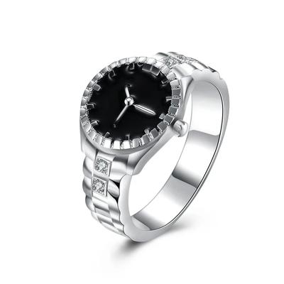 Copper Crystals Rings Christmas Gift for Women Lady Like Watch Style Lovely Wedding Cute Fashion Classic Jewelry