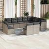 VidaXL Salon de jardin avec coussins 12 pcs gris résine tressée 3218470