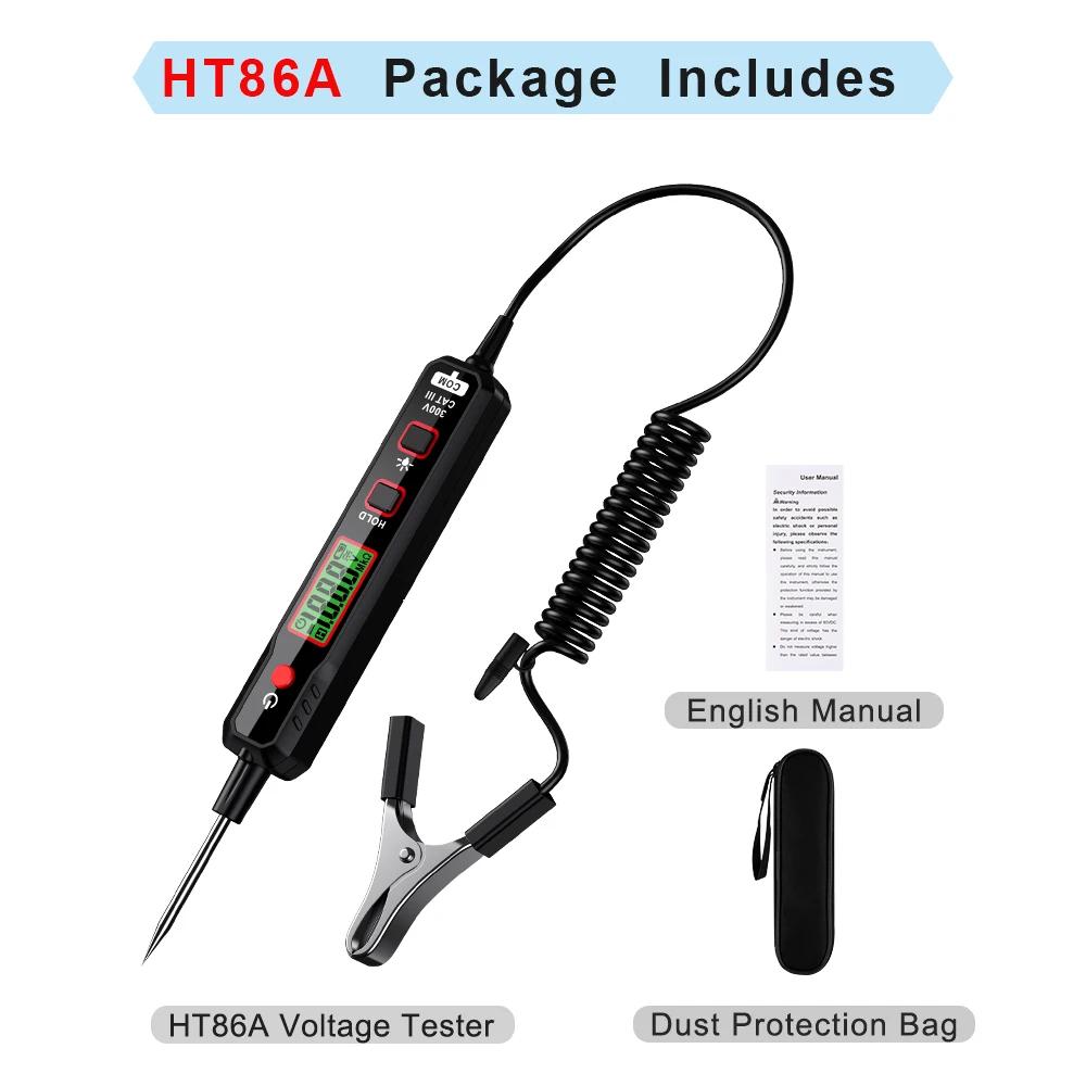 

HT86A DC Voltage Detector Car Automobile Fault Maintenance Circuit Test Pen Digital Backlight Car Fuse Diagnostic Probe Test Pen