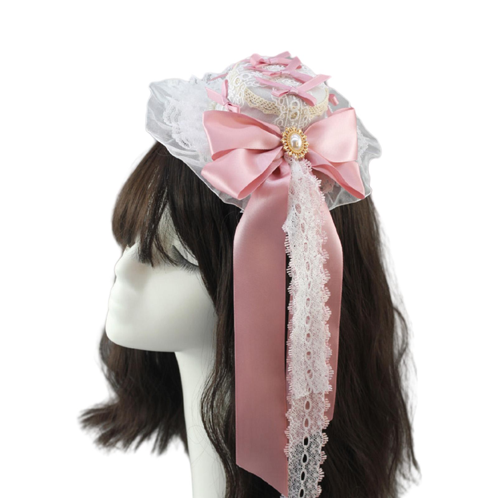 

Стильная панк пушистое ушко мини-шляпка аксессуар для волос роза цветок маленькая шляпка заколка для волос для любителей моды и Хэллоуина 2