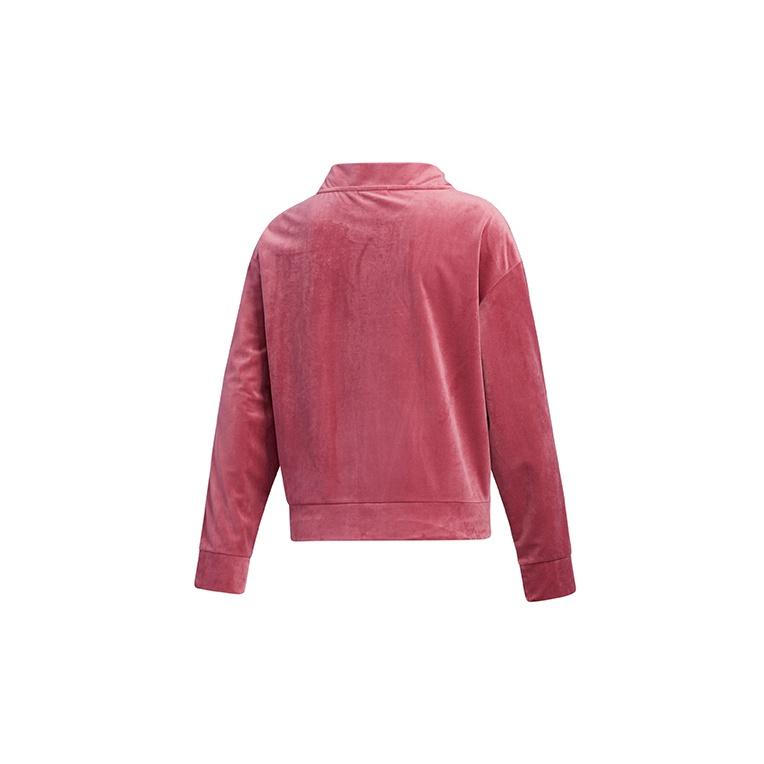 adidas Originals Mock Sweat Logo Print Crew Neck Drop Shoulder Regular Fit American Sports Sweatshirt Women Sweatshirt Purple GV2923