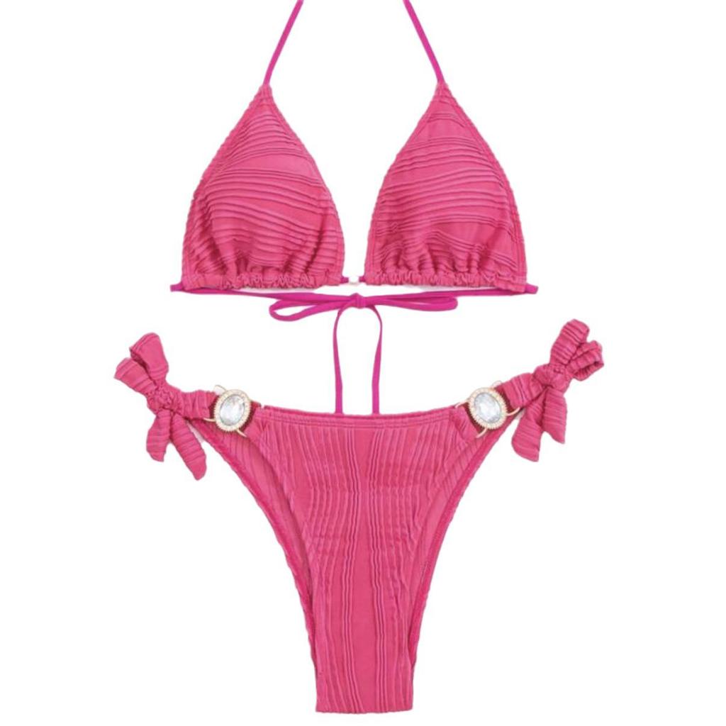 Women's European & American Sexy Solid Color Bikini Swimsuit