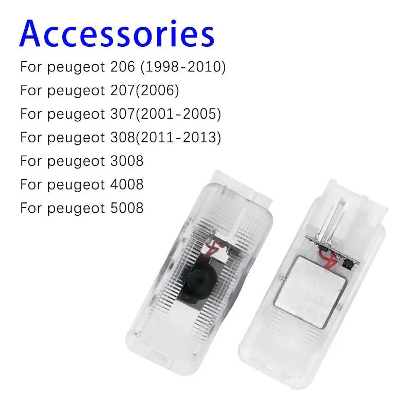 Car Sticker 2025 Hot 2pcs Car LED Door Welcome Light for Peugeot 206 207 307 308 3008 4008 5008 RCZ Laser Projector Ghost Shadow