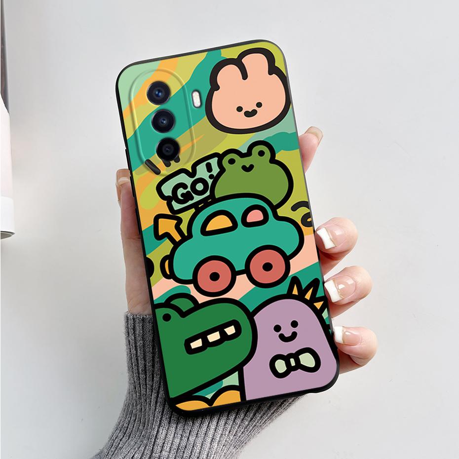 Silikon-Rückseite mit niedlichem Panda-Hasenmotiv für Huawei NOVA Y70 (6,75 Zoll).