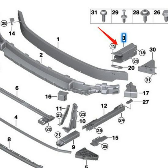 BMW Mini F55 F56 Front Bumper Skeleton Bracket 51117406389/51117406390