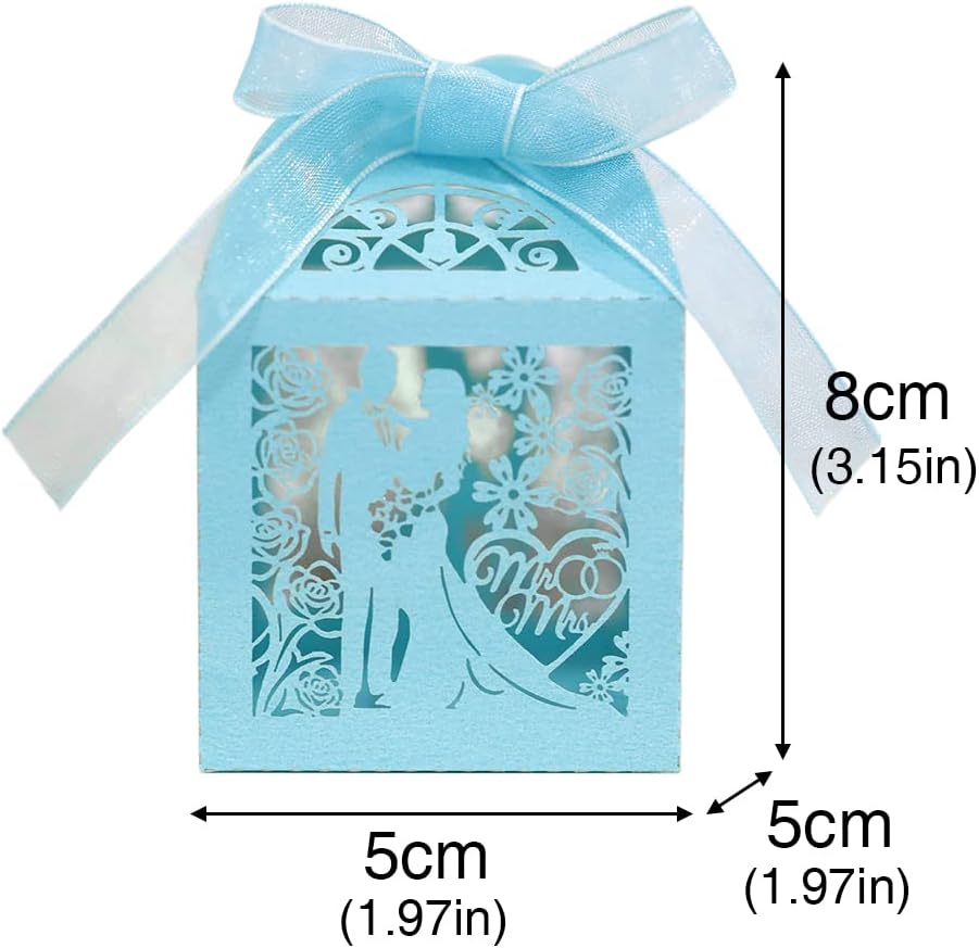 Cutii de bomboane de nuntă Cutii de bomboane pentru favoruri de nuntă Petreceri de nuntă Favors Decorațiuni Decupate cu laser Dantelă luxoasă decupată Pentru favoruri de petrecere