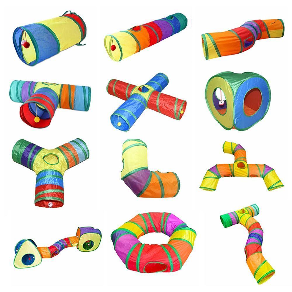 Breathable Cat Tunnel Tube Polyester+Steel Wire Pet Fun Play Toy Portable Cat Nest  Cat