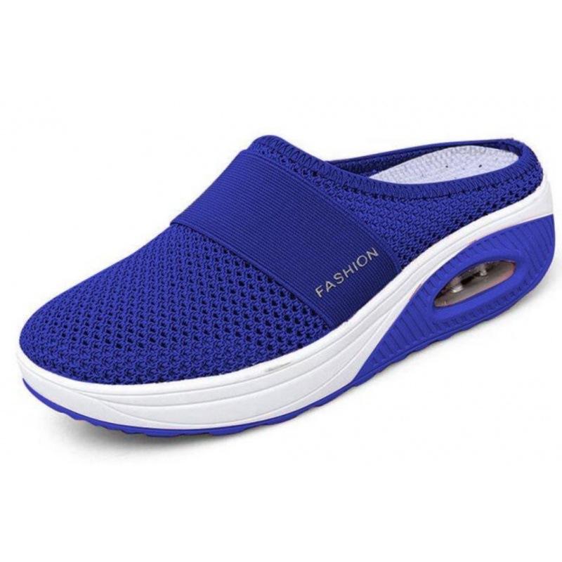 Women Walking Shoes Air Cushion Slip-On  Orthopedic Diabetic Ladies Platform Mules Mesh Lightweight Slipper Wedge Female Sneaker