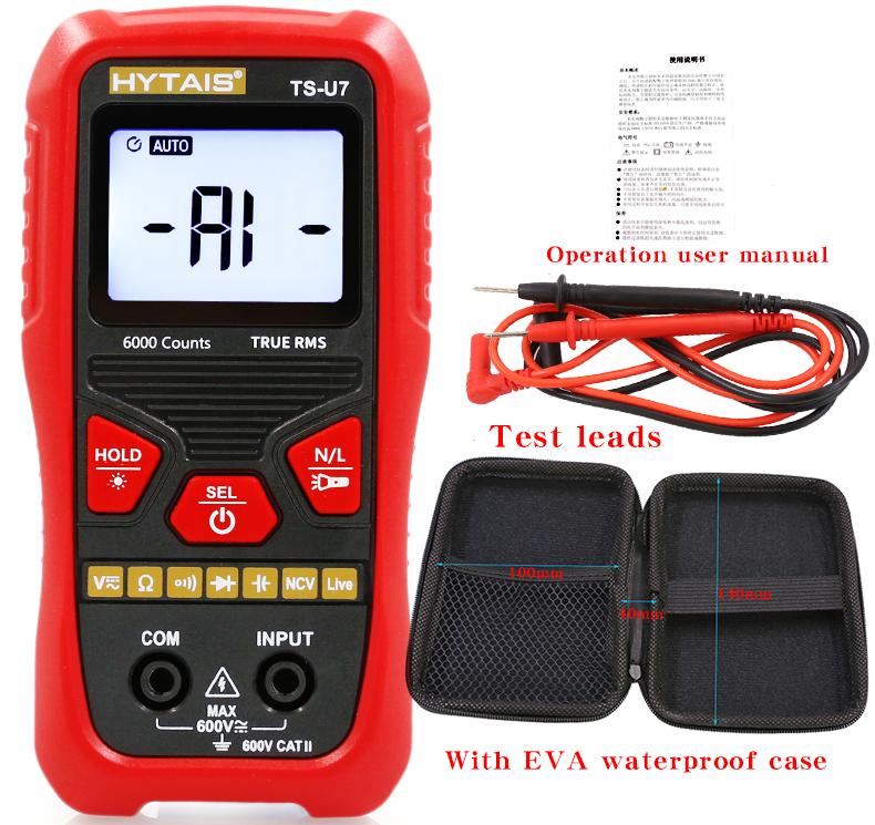 TS-U7 Fully Automatic Recognition Multimeter, Auto Recognizing Capacitors, Diodes, Mini Anti-burn Universal Meter