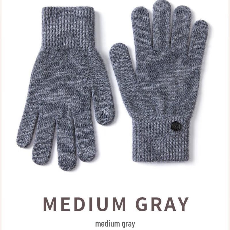 

JIUMU Men s Touchscreen Warm Knitted Gloves One Size