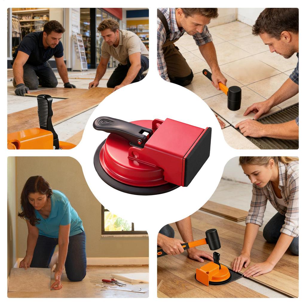Heavy Duty Floor Fixer Tool Suction Cup Vacuum Grabber for Tile Slat Baseboard Paver Carpentry Construction Bathroom Kitchen
