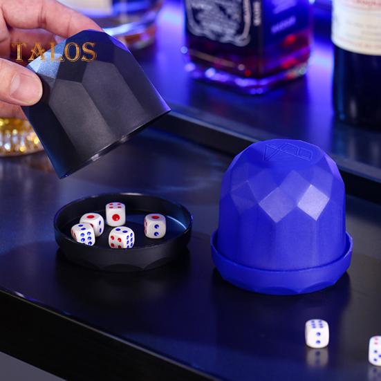 1 sada poháru na kostky se základnou 5bodové kostky Heavy Duty Ruční třepačka Pohár pro dospělé Rodina Noční bar Party Hazardní hry Pití Stolní hra Vybavení kasina
