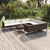 Day and Night - Day and Night Garden Furniture Set 11 Pieces and Brown Synthetic Rattan Cushions