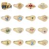 Exquisite Ring Finger Ring, Butterfly Heart Rabbit Pattern Band, Electroplated Technology for Lover Daily Wear Accessories Fine Workmanship
