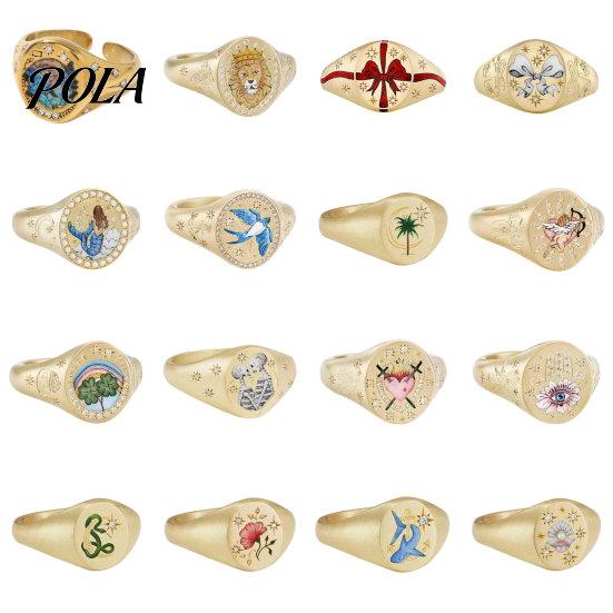 Exquisite Ring Finger Ring, Butterfly Heart Rabbit Pattern Band, Electroplated Technology for Lover Daily Wear Accessories Fine Workmanship