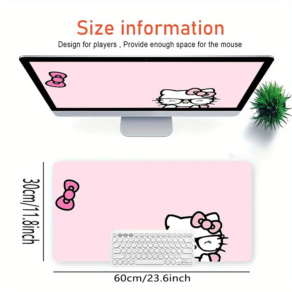 Hello Kitty, Glasses Themed XXL Mouse Pad - Non-slip Rubber Desk Mat for Gaming and Office Use, Multi-Function Keyboard 0826094a
