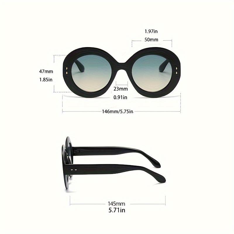New Pair of Women's Round Sunglasses, Simple Solid Color Versatile Rice Nail Decorative Sunglasses