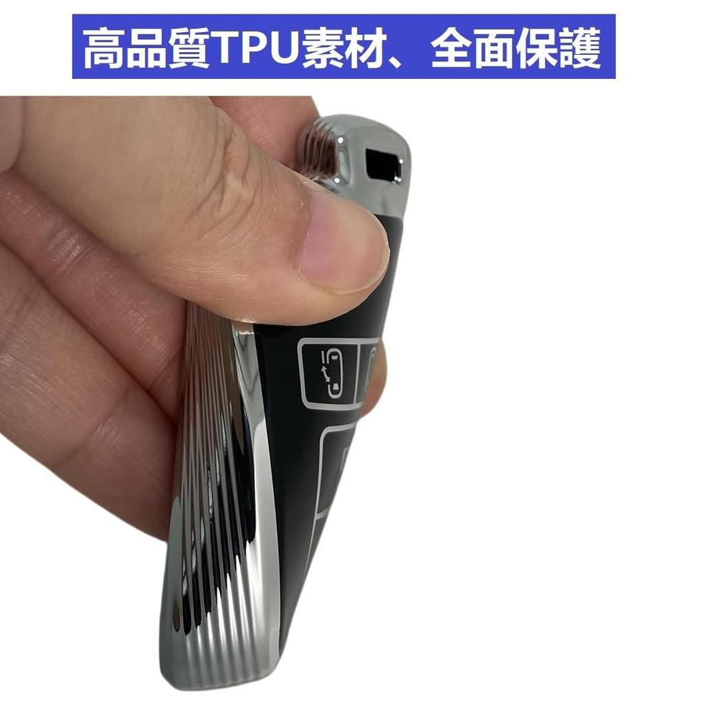 YANMW Voxynore 80 Series Key Case Sienta Key Cover Compatible Toyota Alphard Vellfire 30 Series Smart Key Case, Silver Black