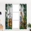 Lesní kreslené zvíře Žirafa Dětské Okenní Závěsy Domácí Dekor Obývací Závěsy Závěsy Kuchyňské Závěsy Panelové závěsy do ložnice