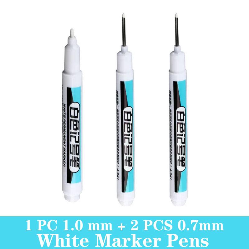 3/5 PCS White Permanent Paint Marker Set for Wood Rock Plastic Leather Glass Stone Metal Canvas Art Supplies Painting Supplies
