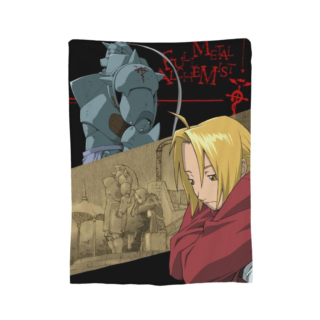 Fullmetal Alchemist Edward Elric Blankets Fleece Spring/Autumn  Portable Ultra-Soft Throw Blankets for Home Office Quilt