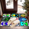 Colorful Geometry Dash Characters Area Rug Office rug, Chair Rug, Decor Carpet Livingroom bedroom Mat, Large Size Fan gifts Christmas gifts
