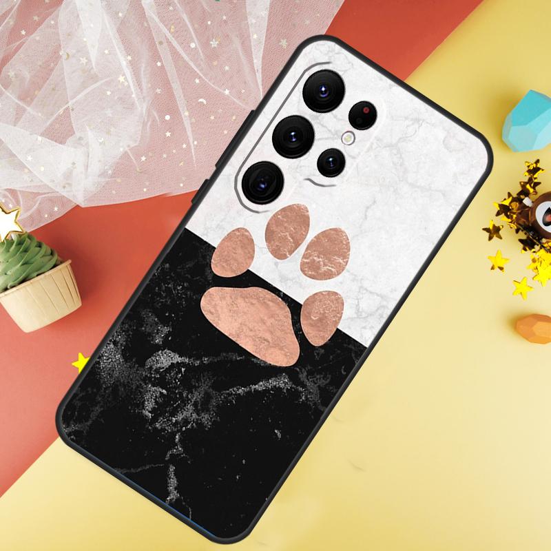 Cat Dog Paw Design Case For Samsung Galaxy S23 Ultra S24 S22 S20 S21 FE Note 10 20 Ultra S8 S9 S10 Plus Cover