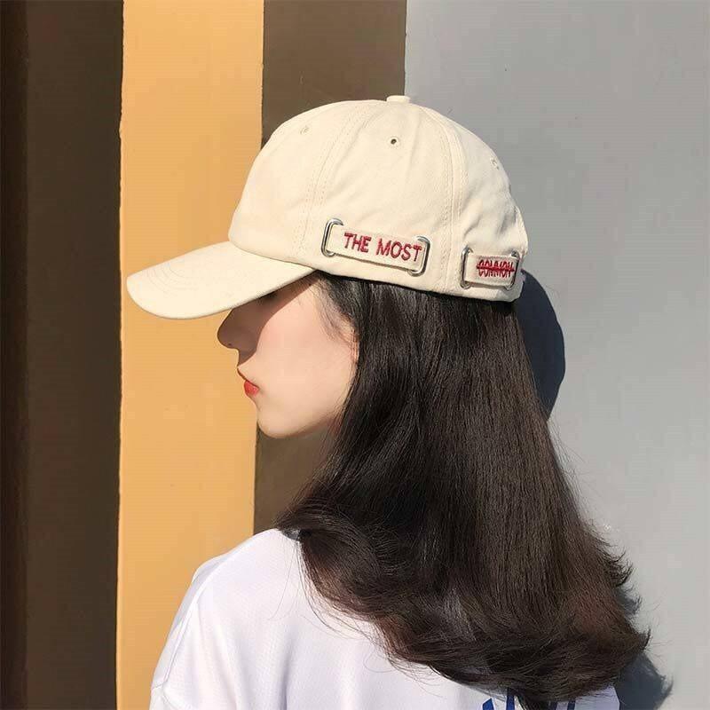 Baseball White Versatile Cap For Women Men Ins Korean Style Face Hat Slimming