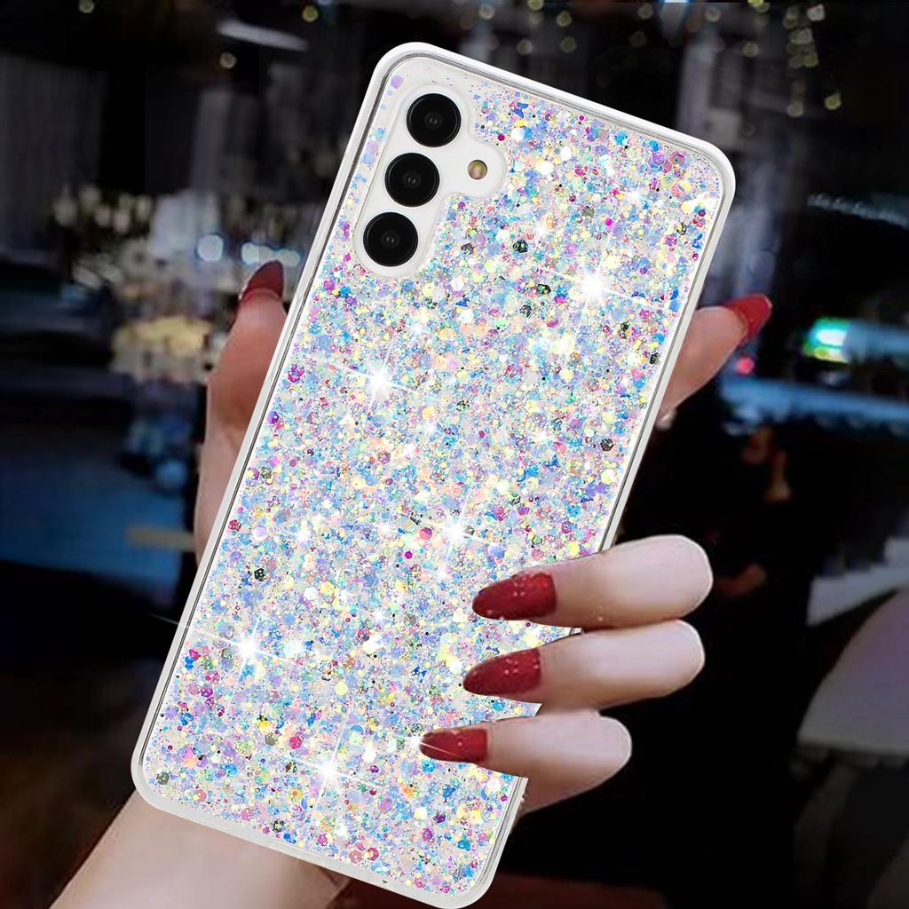 For Samsung Galaxy A55 5G Anti-Scratch Phone Cover Epoxy Glittery Powder TPU Phone Case