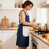 Baking Apron Cross-Back Japanese Style Cotton Kitchen Apron with Two Pockets Adjustable Straps Cooking Gardening Apron