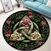 Runder Vintage-Teppich 'Baum des Lebens' für Wohnzimmer und Schlafzimmer Eleganter rutschfester Teppich Stilvolle dekorative Bodendekoration Perfektes Geschenk