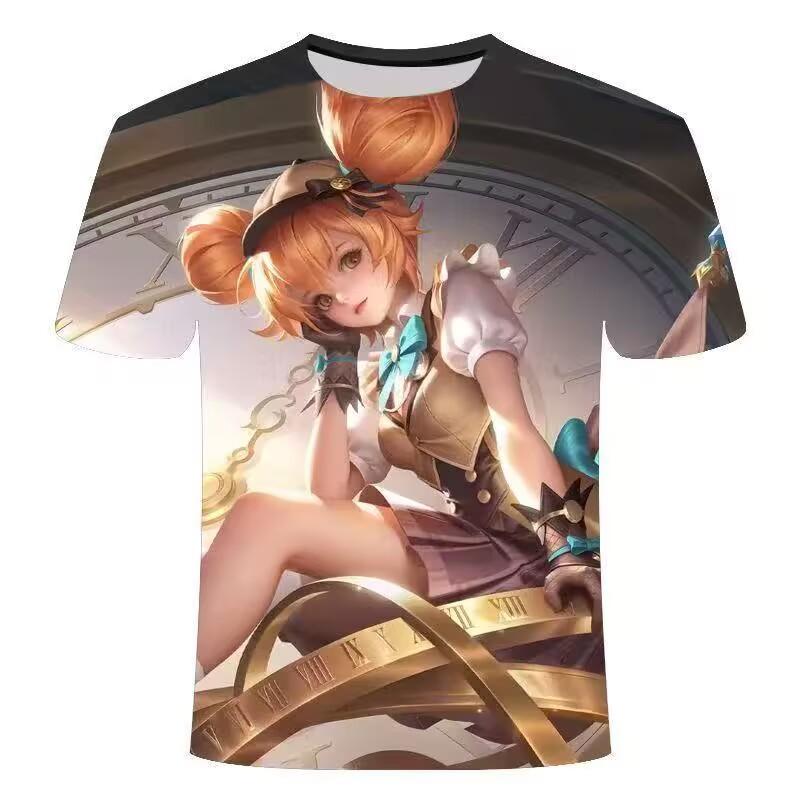 New Summer Men s 3D Digital Printed Short-Sleeve T-Shirt XL