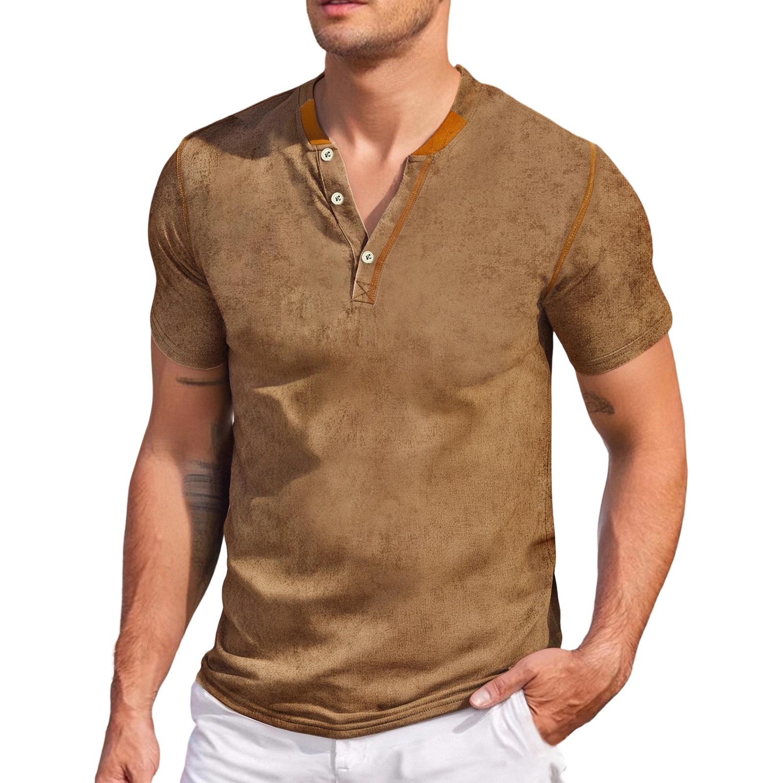 Мужской  Крутой  Парень  Спорт  На  Открытом  Воздухе  Досуг  V-образный вырез  Короткие рукава XL