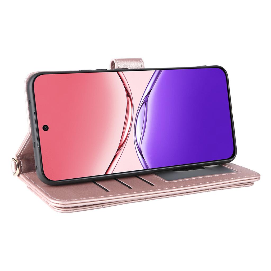 For Oppo F29 Pro 5G (Global)/A5 Pro 5G (China) Wallet Case with Shoulder/Wrist Strap Leather Phone Cover Stand