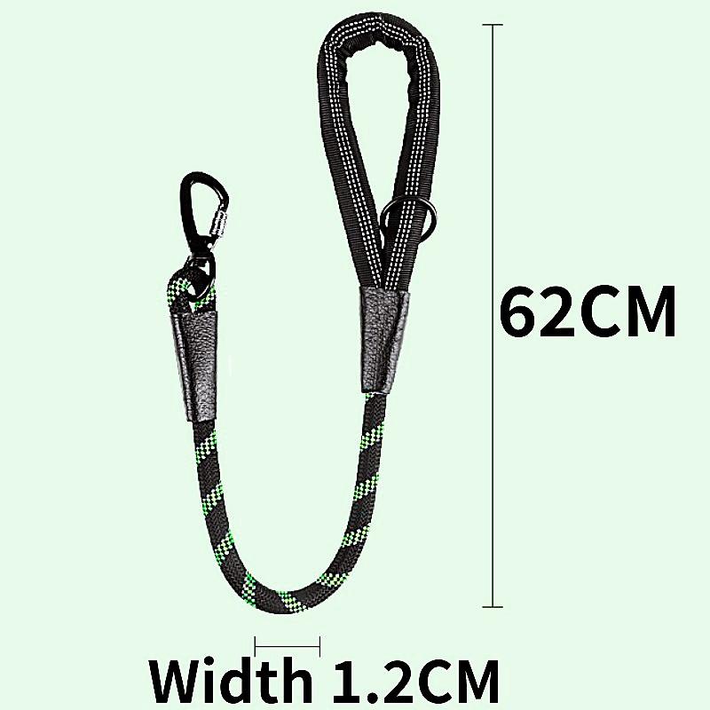 Dog Leash Short Dogs Leash Reflective Leashes for Large Dog Walking Nylon Pet Chain Comfortable Handle Dogs Leashes 62cm Rope