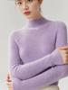 Women's Pure Cashmere Slim-Fit Sweater, Half-High Neck, Knit Base Layer, Autumn/Winter Collection