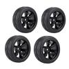 4pcs Set Tires Rubber Tyre Racing Off road Vehicle Wheel Rim for RC 1:10 Car Part (6 Holes)