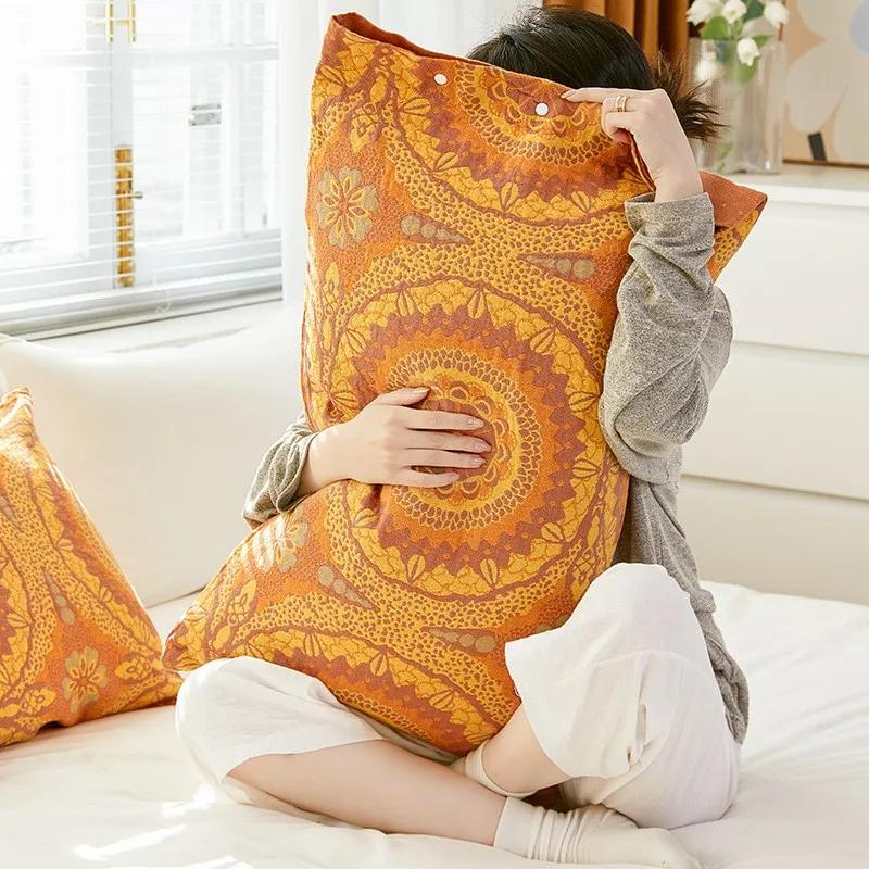 2ks 100% Gázová Bavlna Super Měkký Povlak na Polštář 50x75cm Prodyšný Povlak na Polštář Pro Páry Dekorativní Ložní Prádlo Ložnice Domácí Použití