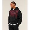Gymshark Fade Graphic Zip Through Hoodie Black Sets Red A4c9i Rb30