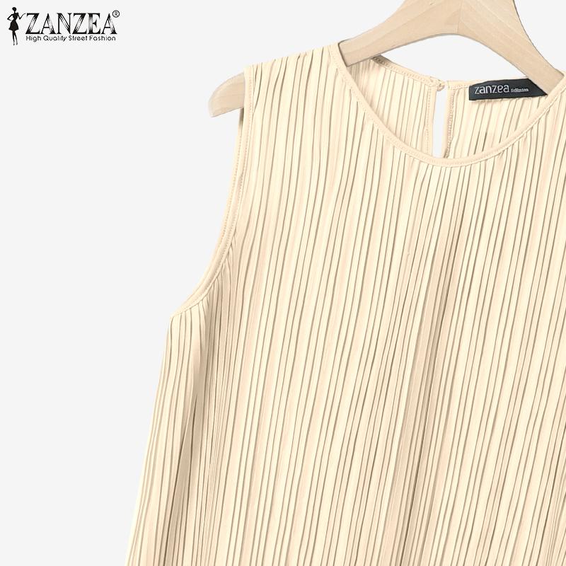 ZANZEA Women Sleeveless Vest Tops and Long Skirts Summer Two Piece Suit Sets