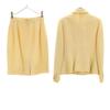 Aquascutum Wool Blend Made In Japan Skirt Suit Setup 9 Yellow Women Used
