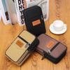 Men Slim Coin Purse Fashion Canvas Change Pouch with Multi Pockets Zipper Coin Purse Coin Pocket Bag for Coins for Best Gift