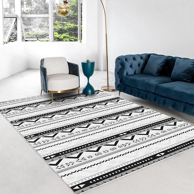 Moroccan Washable Rugs for Living Room Bedroom Large Area Non-slip Floor Mat Thickened Home Decor Carpet