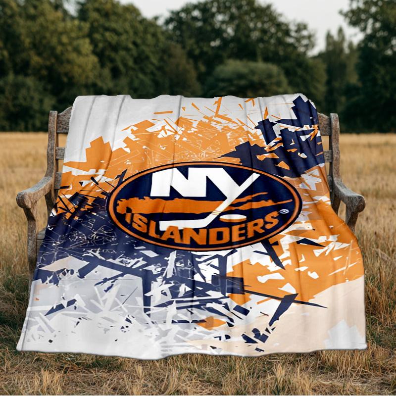 Ny Islanders Pride Blanket Flannel Throw for Sofa, Indoor, Camping, Living Room, Office, Chair, And Bed Soft Birthday Gift
