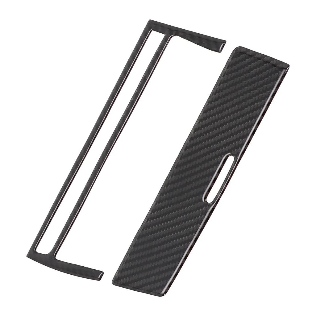 2Pcs For BMW Old 3 Series E46 1998-2005 Carbon Fiber Car Central Cover Decorative Trim Cover Car Accessories