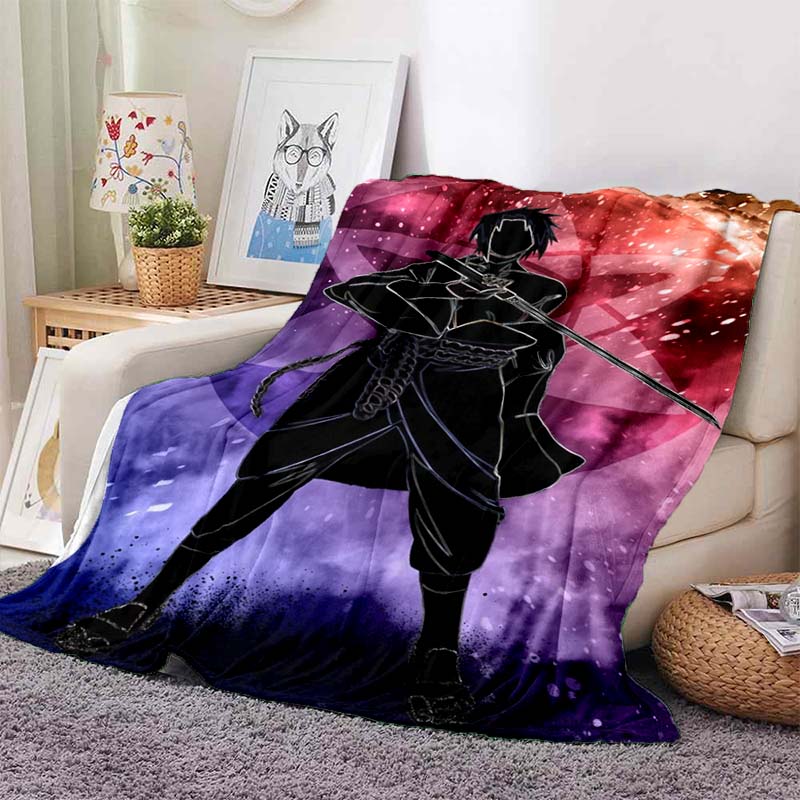 NARUTOUzumaki Naruto anime print blanket, warm and comfortable flannel blanket, suitable for bedrooms, sofas, beds, chairs, picn
