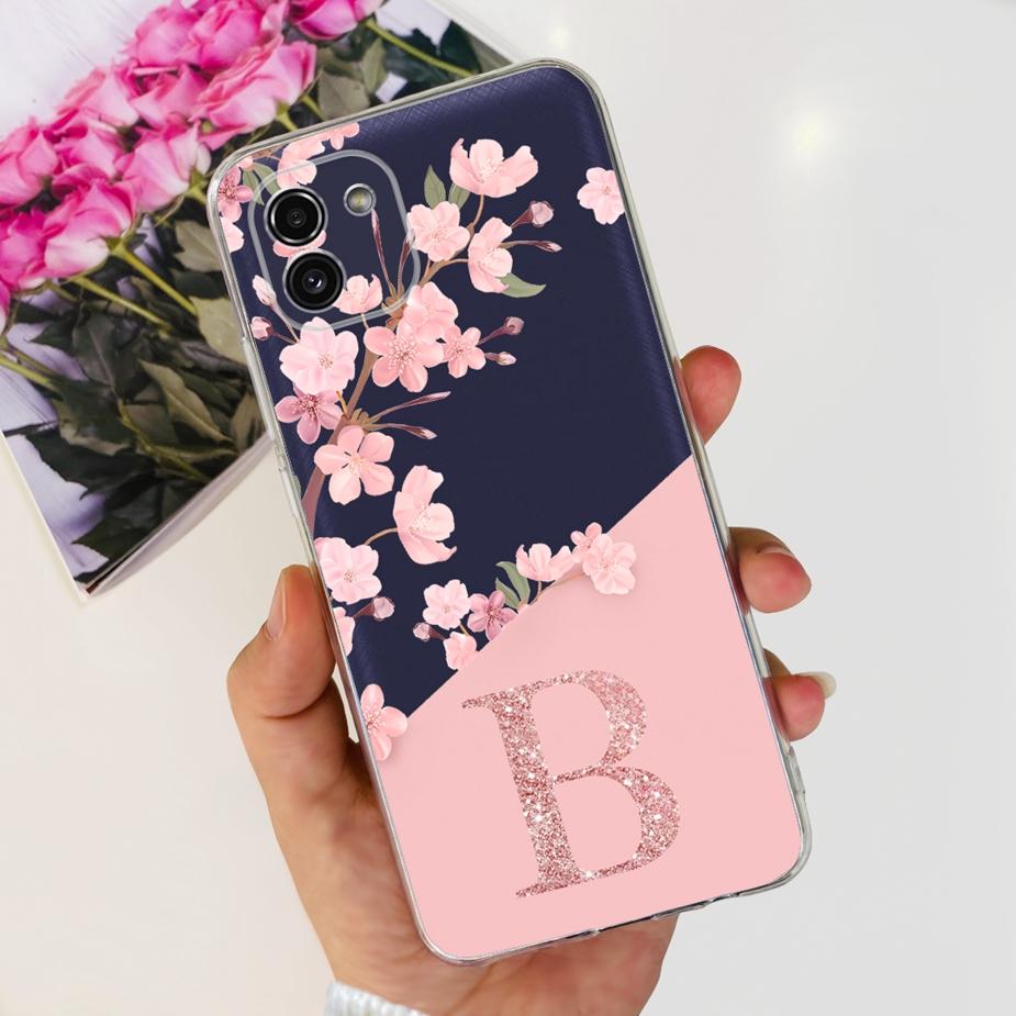 For Samsung Galaxy A03 Case SM-A035F New 26 Letters Cover Soft Silicone Phone Case For Samsung A3 Core Galaxy A03s A03Core Shell