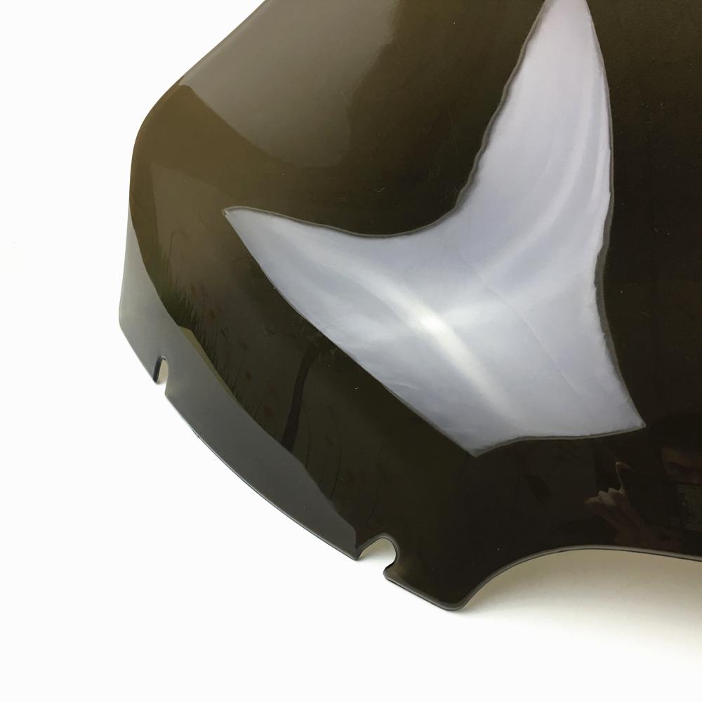 13" SMOKE WAVE WINDSHIELD For HARLEY ROAD GLIDE FLTR FLTRX FLTRU 2015-2017